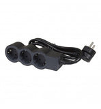 LEGRAND - 694550 Power strip Black 3x2P + E with cable 1.5 meters / 1.5mm2 Standard Legrand