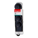 LEGRAND - 694553 Power strip Black 4x2P + E with cable 1.5 meters / 1.5mm2 Standard Legrand