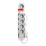 LEGRAND - 694557 Power strip white 6x2P + E with cable 1.5 meters / 1.5mm2 Standard Legrand