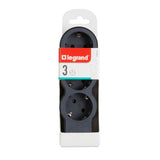 LEGRAND - 694574 Power Strip Black 3x2P + E without cable  Standard Legrand