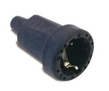 Rubber Socket With Earth 16A 250V Black