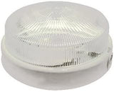 Bulkhead Fitting Round 100W E27 White