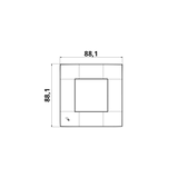 Meta Plate 2Mod Champagne Matt (square)