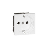 Arteor Socket Schuko 2 module 16A 2P + E Shuttered White