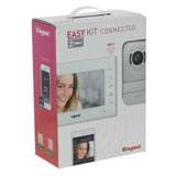 Connected video kit 2 wires with 7" screen and european standard plug-in color: white