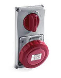 Interlocked Panel Socket Horizontal Red3P+T 32A 380/415V