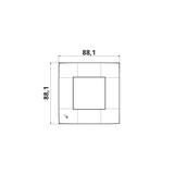 Meta Plate 2Mod Dark Wood (square)