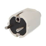 PVC Schuko Plug White 4.8mm (french)